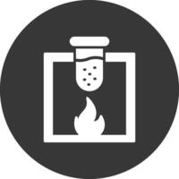 Chemical Glyph Inverted Icon vector