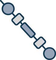 Skewer Line Filled Grey Icon vector