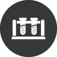 Beaker Glyph Inverted Icon vector