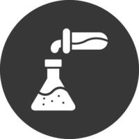 Chemicals Glyph Inverted Icon vector