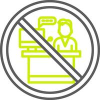 Prohibited Sign Line Two Color Icon vector