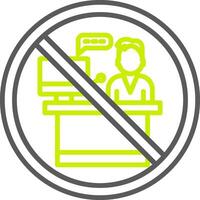 Prohibited Sign Line Two Color Icon vector