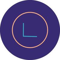 Chevron Line Two Color Circle Icon vector