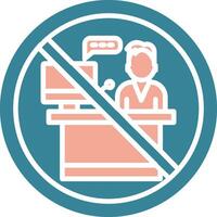 Prohibited Sign Glyph Two Color Icon vector