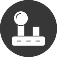 Joystick Glyph Inverted Icon vector