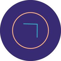 Chevron Line Two Color Circle Icon vector