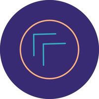 Chevron Line Two Color Circle Icon vector