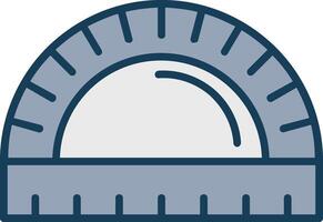 Ruler Line Filled Grey Icon vector