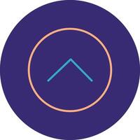 Chevron Line Two Color Circle Icon vector