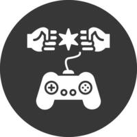 Fighting Glyph Inverted Icon vector