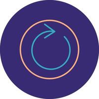 Loop Line Two Color Circle Icon vector