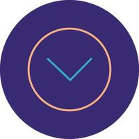 Chevron Line Two Color Circle Icon vector