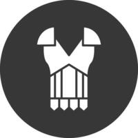 Armour Glyph Inverted Icon vector