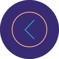 Chevron Line Two Color Circle Icon vector