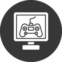 Gaming Glyph Inverted Icon vector