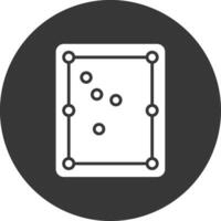 Pool Table Glyph Inverted Icon vector