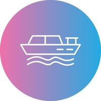 Pedal Boat Line Gradient Circle Icon vector