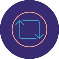 Loop Line Two Color Circle Icon vector