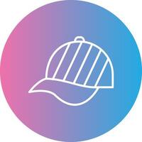 Hat Line Gradient Circle Icon vector