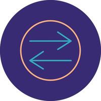 Swap Line Two Color Circle Icon vector