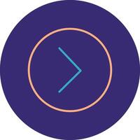 Chevron Line Two Color Circle Icon vector