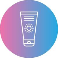 Sun Cream Line Gradient Circle Icon vector