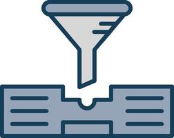 Mail Line Filled Grey Icon vector
