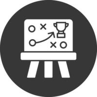 Game Plan Glyph Inverted Icon vector