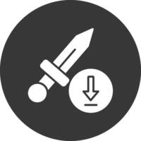 Weapon Glyph Inverted Icon vector