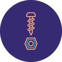 Ironware Line Two Color Circle Icon vector