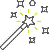 Magic Wand Line Two Color Icon vector