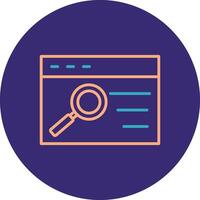 Quality Assurance Line Two Color Circle Icon vector