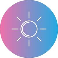 Sun Line Gradient Circle Icon vector