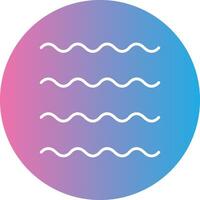 Waves Line Gradient Circle Icon vector