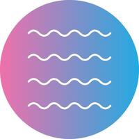 Waves Line Gradient Circle Icon vector