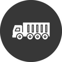 Truck Glyph Inverted Icon vector