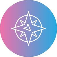 S East Line Gradient Circle Icon vector