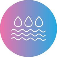 Water Line Gradient Circle Icon vector