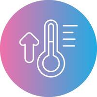 Thermometer Line Gradient Circle Icon vector