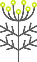 Dill Line Two Color Icon vector