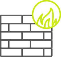 Firewall Line Two Color Icon vector