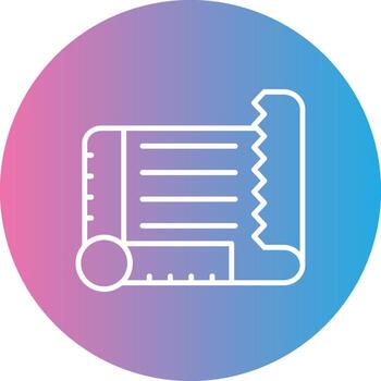 Plano línea degradado circulo icono vector