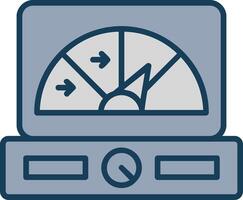 Gauge Line Filled Grey Icon vector