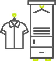 Coat Rack Line Two Color Icon vector