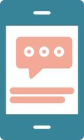 Chat Glyph Two Color Icon vector