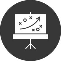 Training Glyph Inverted Icon vector