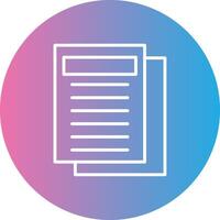 Notes Line Gradient Circle Icon vector