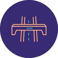 Motorway Line Two Color Circle Icon vector