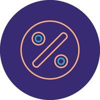 Divide Line Two Color Circle Icon vector