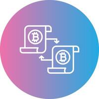Disturbuted Ledger Line Gradient Circle Icon vector
